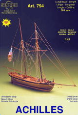 マンチュアモデル社（794）アキレス号/(株）帆船模型スタジオＭ