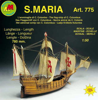 イタリア・マンチュアセルガル社(＃775)サンタマリア号/（株）帆船模型 